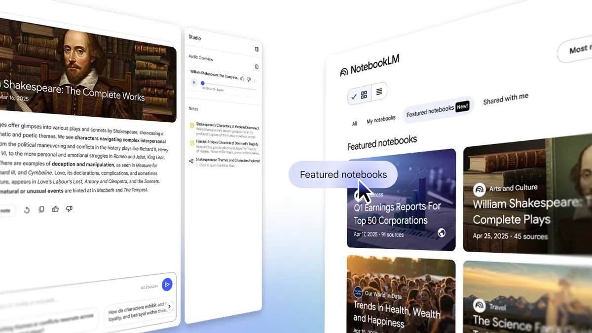 NotebookLM generating structured outlines and content ideas from research documents