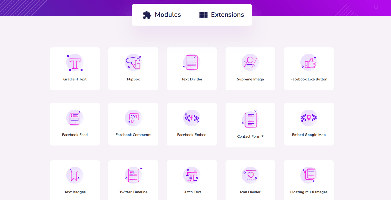 Animation and interactive effect modules in Divi Supreme
