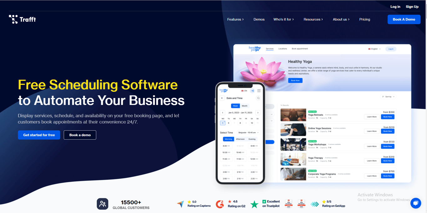 Trafft homepage