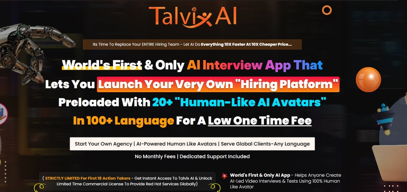 Talvix AI Homepage