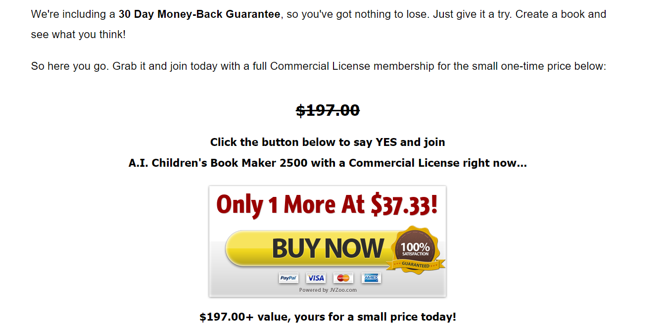 AI Children’s Book Maker 2500 pricing