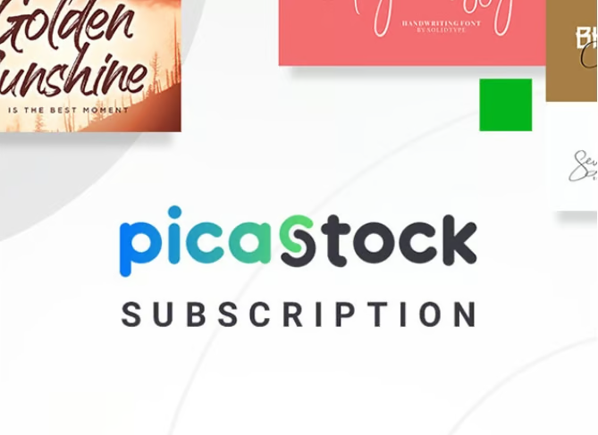PicaStock digital asset library including templates, vectors, and editable PSD files for branding and marketing projects