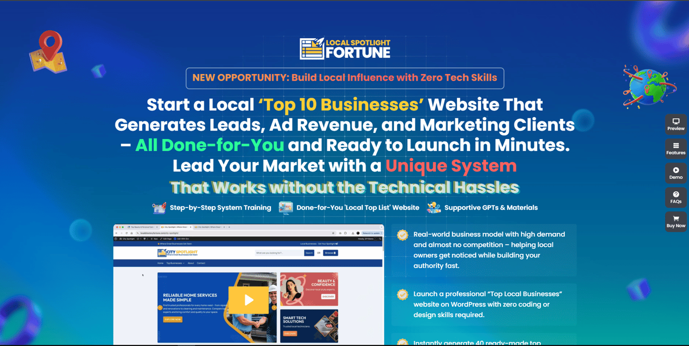 Local Spotlight Fortune homepage