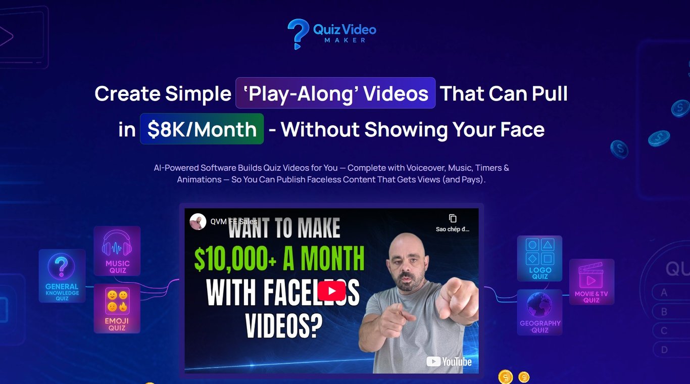 Quiz Video Maker Homepage