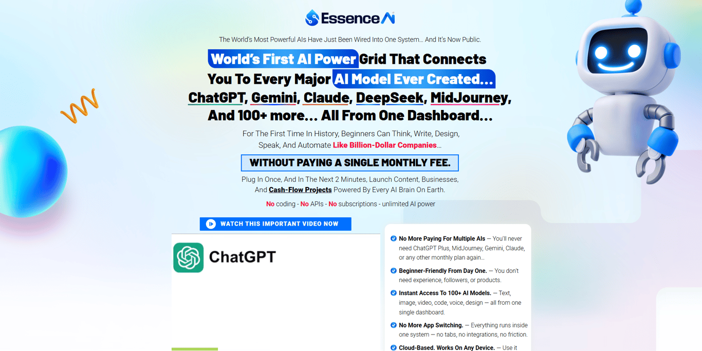 Essence AI homepage