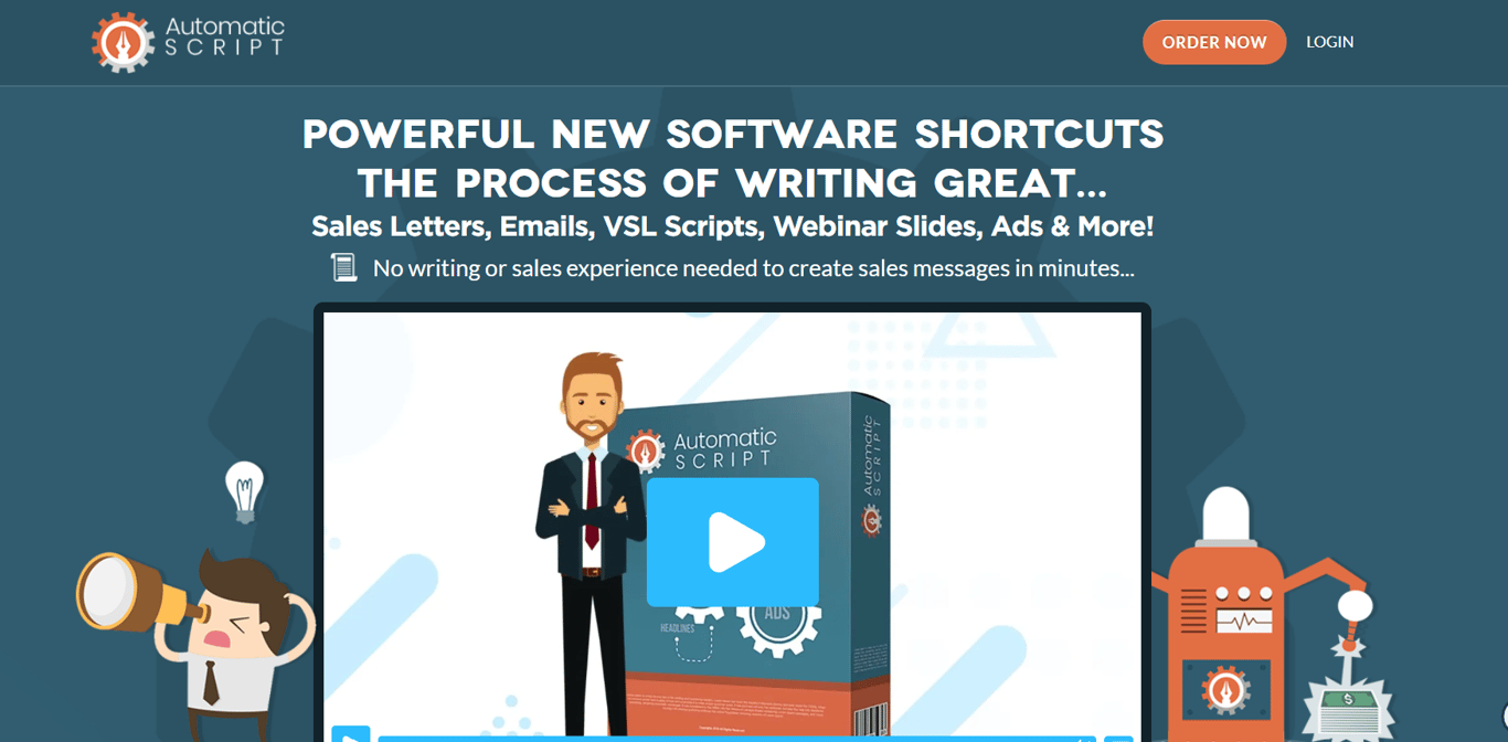 Official homepage of Automatic Script with tool introduction information
