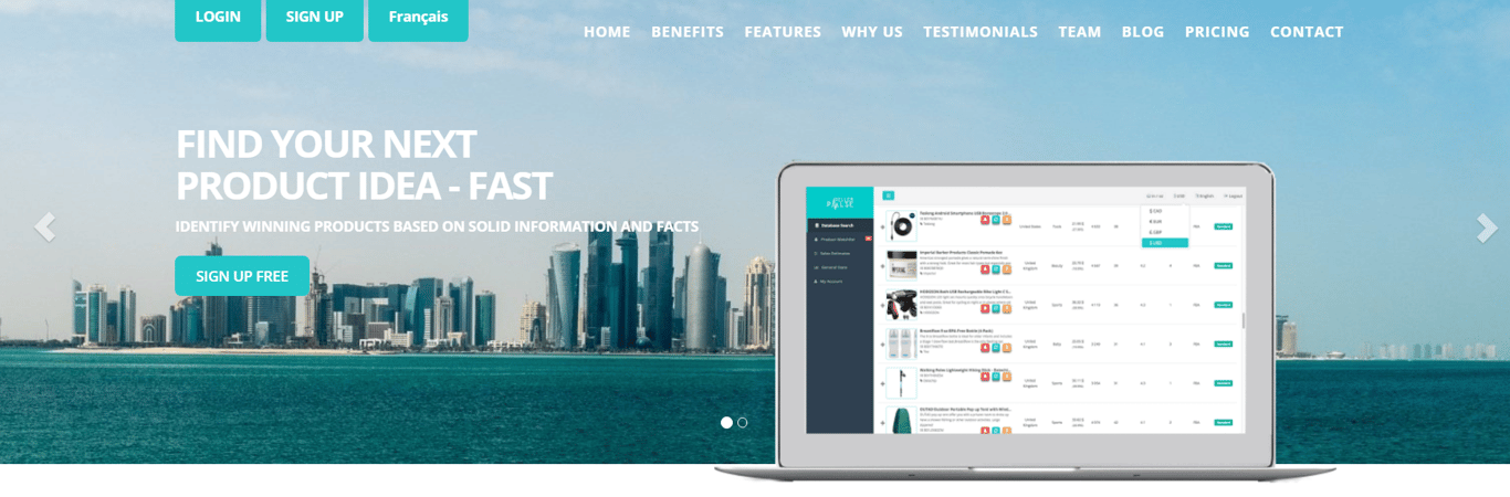 seller-pulse-homepage-interface