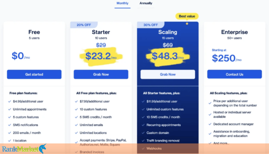 Trafft Pricing Plans