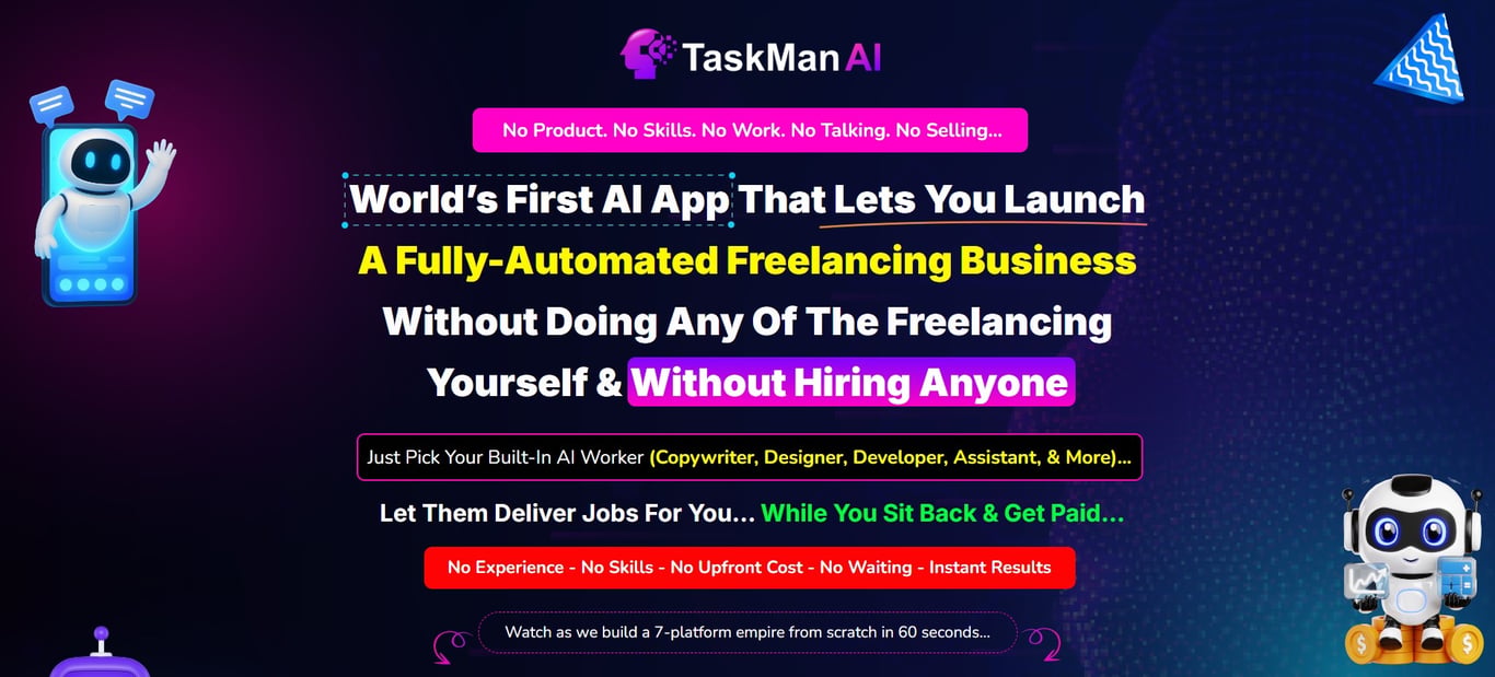 TaskMan AI Homepage