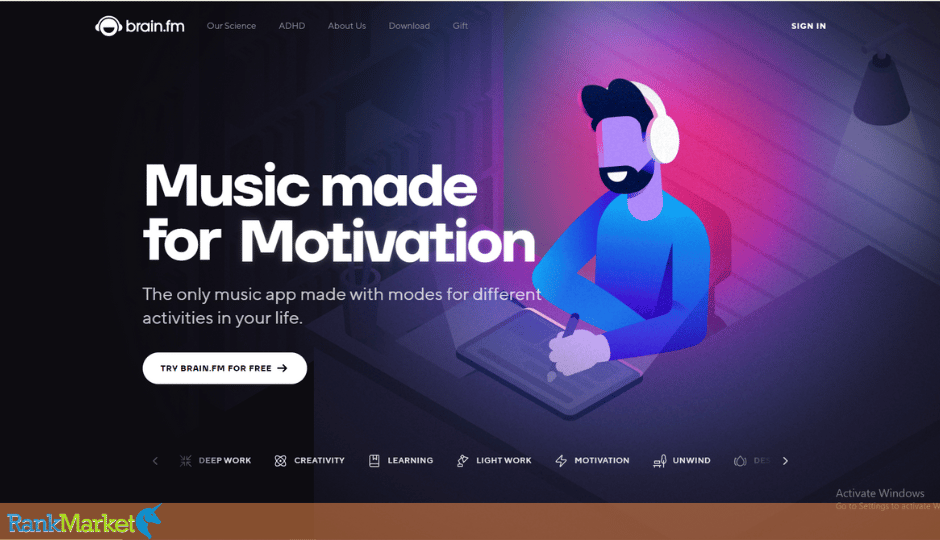 Brain.fm Homepage