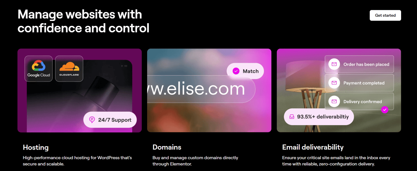 Elementor Pro global settings interface for managing colors, fonts, and reusable widgets