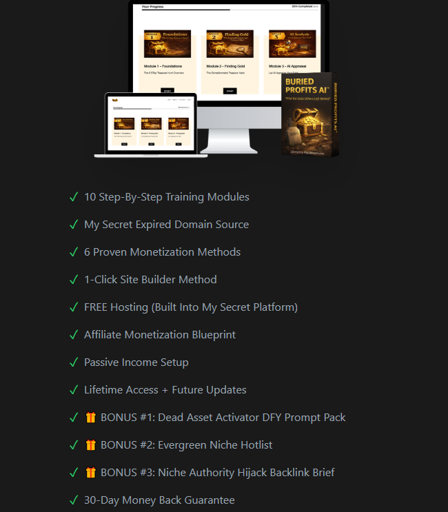 buried-profits-ai-inside-members-area-10-step-by-step-training-modules-monetization-blueprint-bonus-dfy-prompt-pack