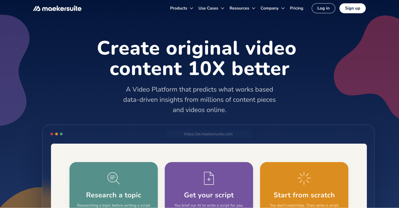 Maekersuite homepage
