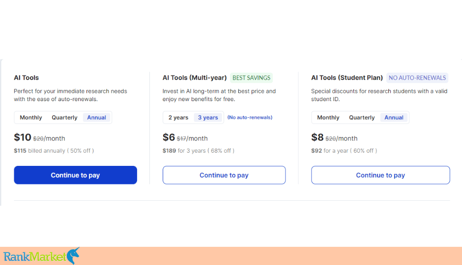 Researcher.life Pricing Plans