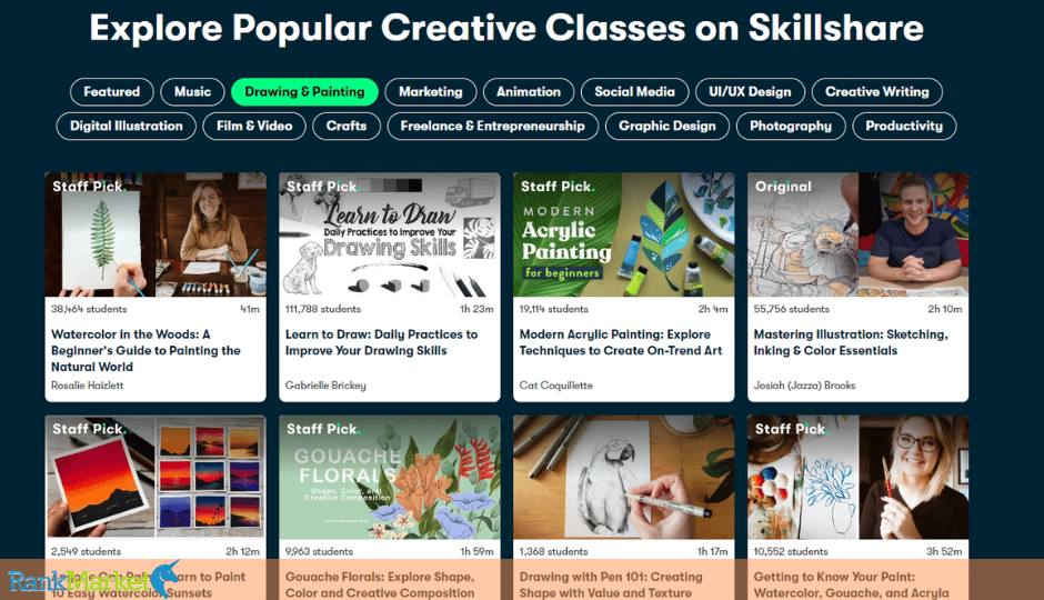 Skillshare Features
