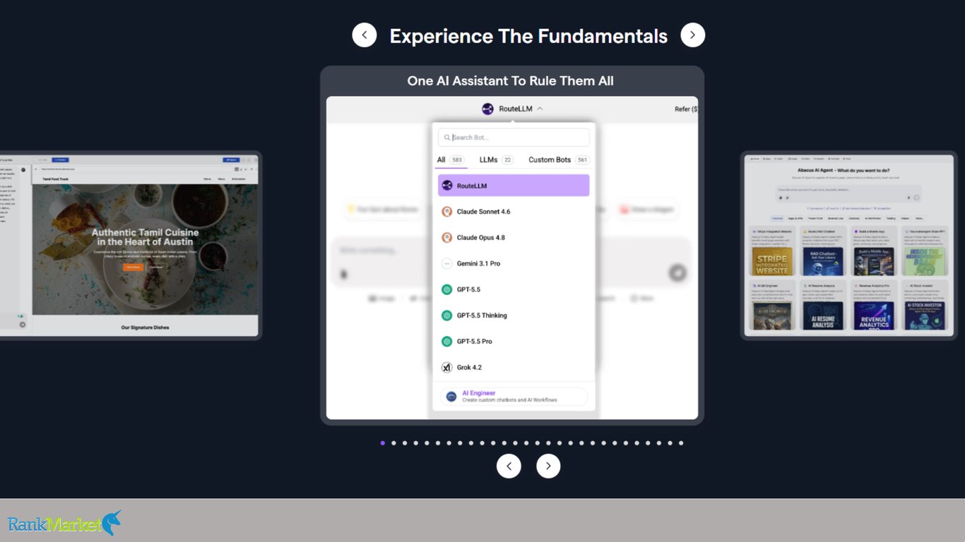 Chatllm-Teams-Routellm-Dashboard-Interface-Showing-Available-Custom-Bots-And-Llms-List