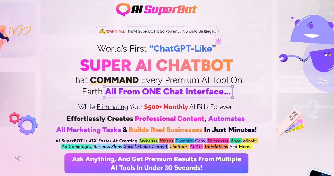 AI SuperBOT Homepage