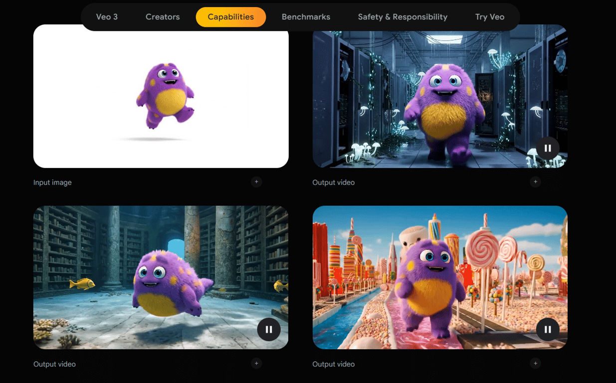 Veo 3 can recreate realistic scenes, emotions, and movements based on simple descriptions.