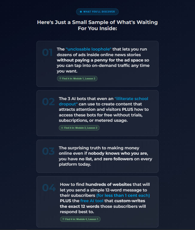 rhims9-news-jacking-course-curriculum-overview-modules-unclosable-loophole-ai-bots-traffic-strategies