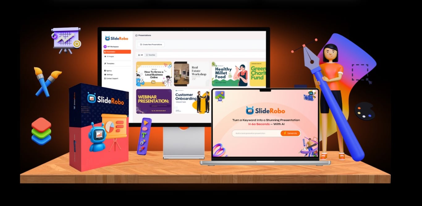 SlideROBO main dashboard interface