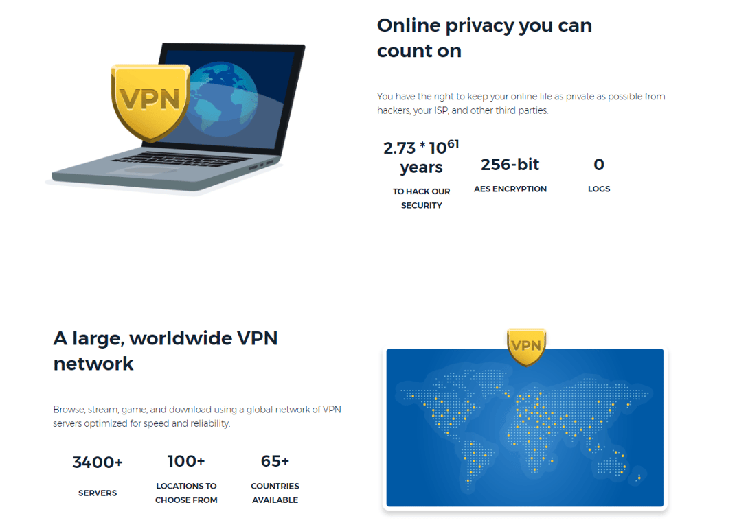HMA VPN features