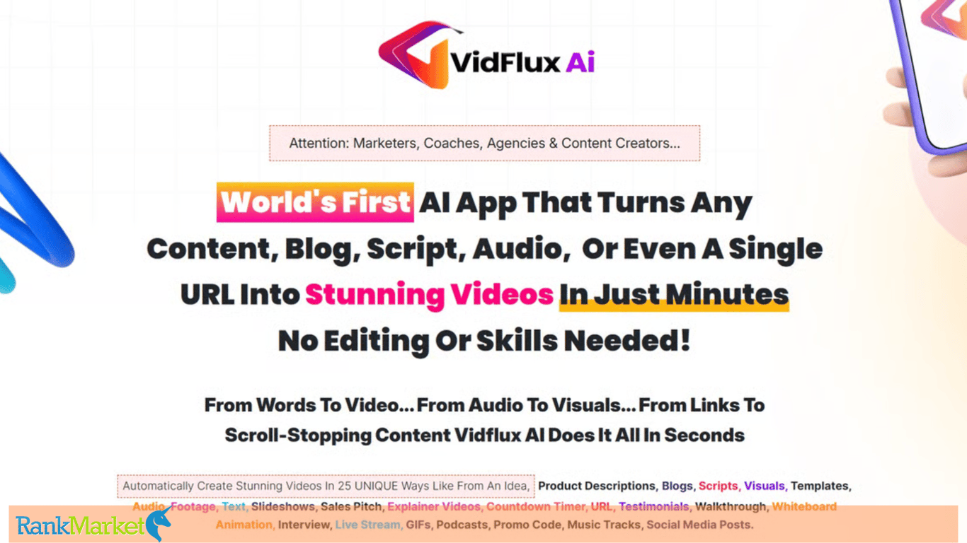 Vidflux Ai Homepage