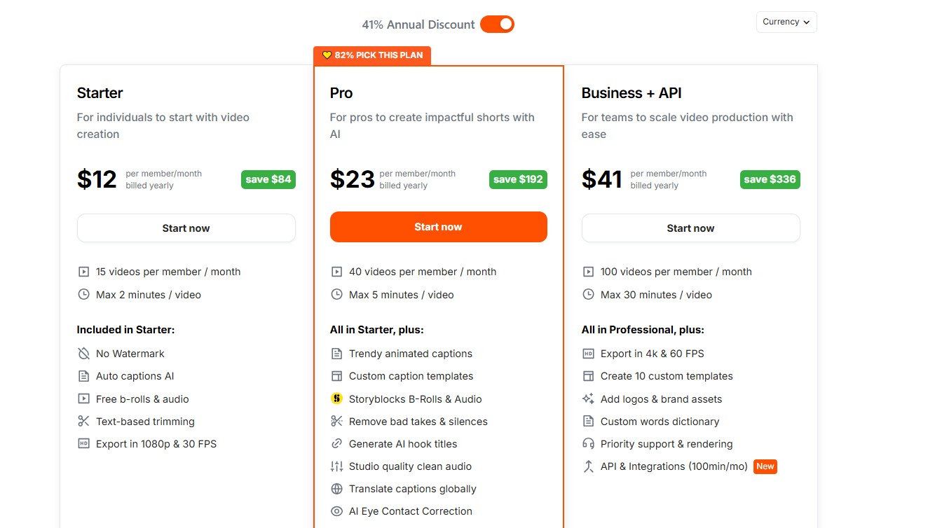 Submagic AI price list
