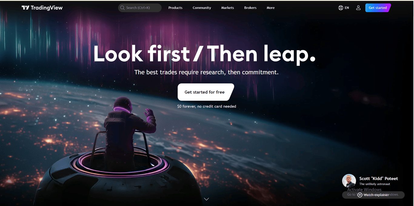 TradingView homepage