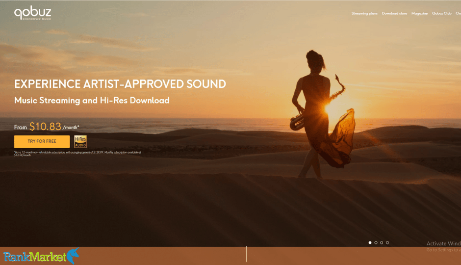 Qobuz Homepage