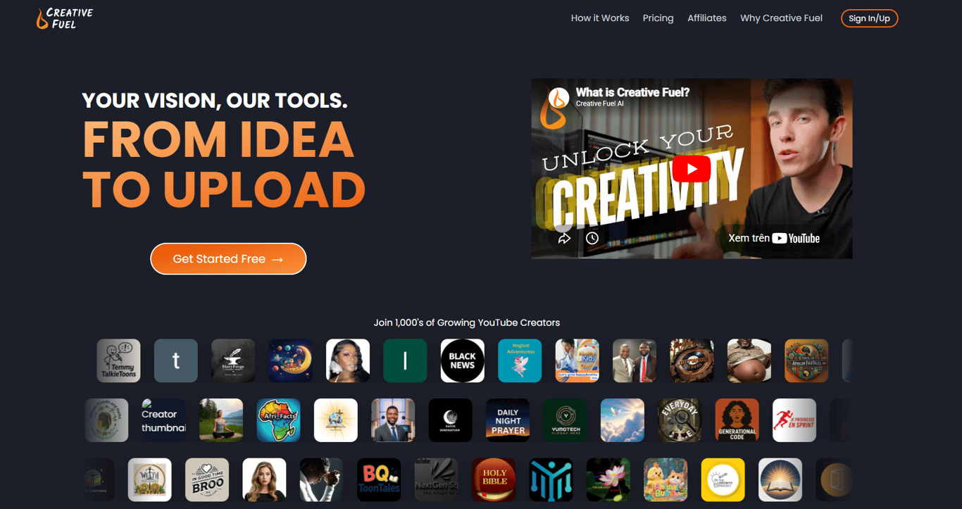 creative-fuel-homepage-banner-your-vision-our-tools-from-idea-to-upload-featuring-youtube-creators