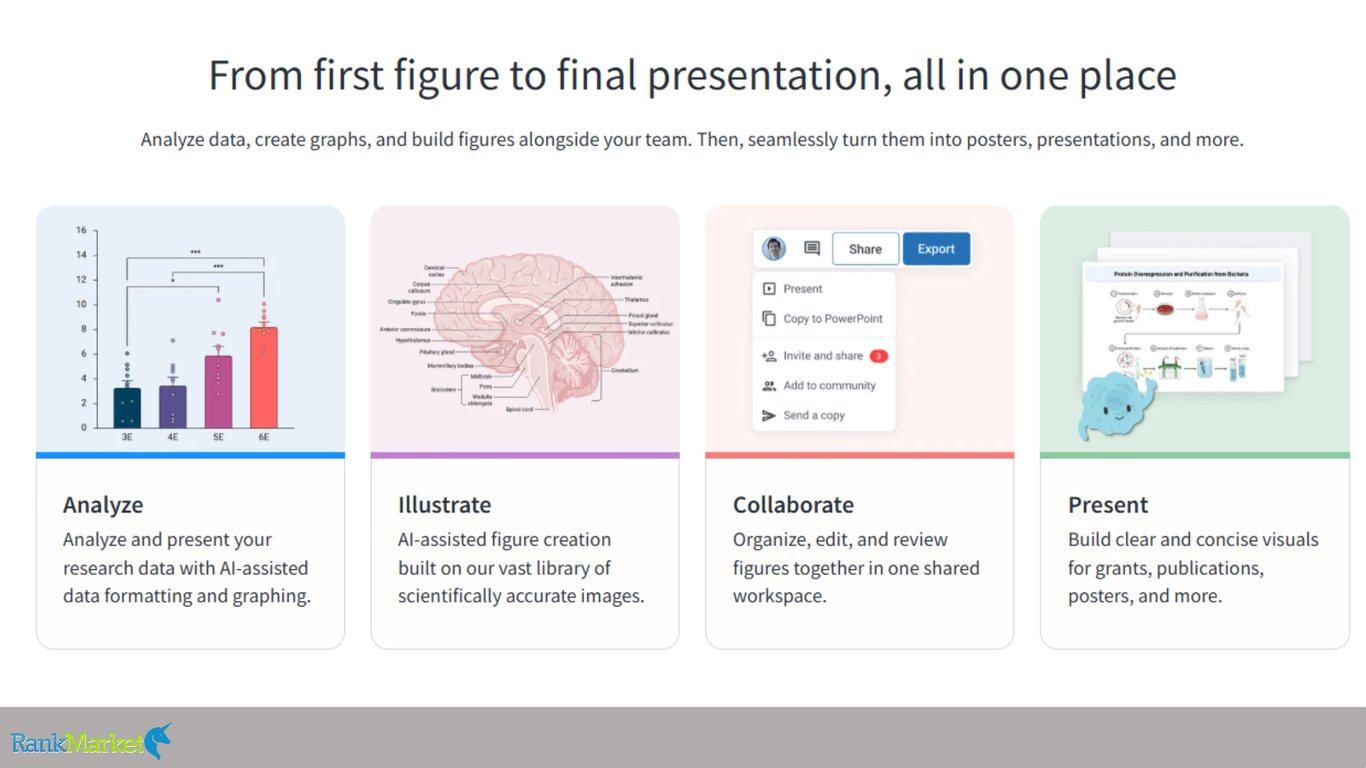Biorender-Four-Core-Workflow-Stages-Analyze-Illustrate-Collaborate-Present