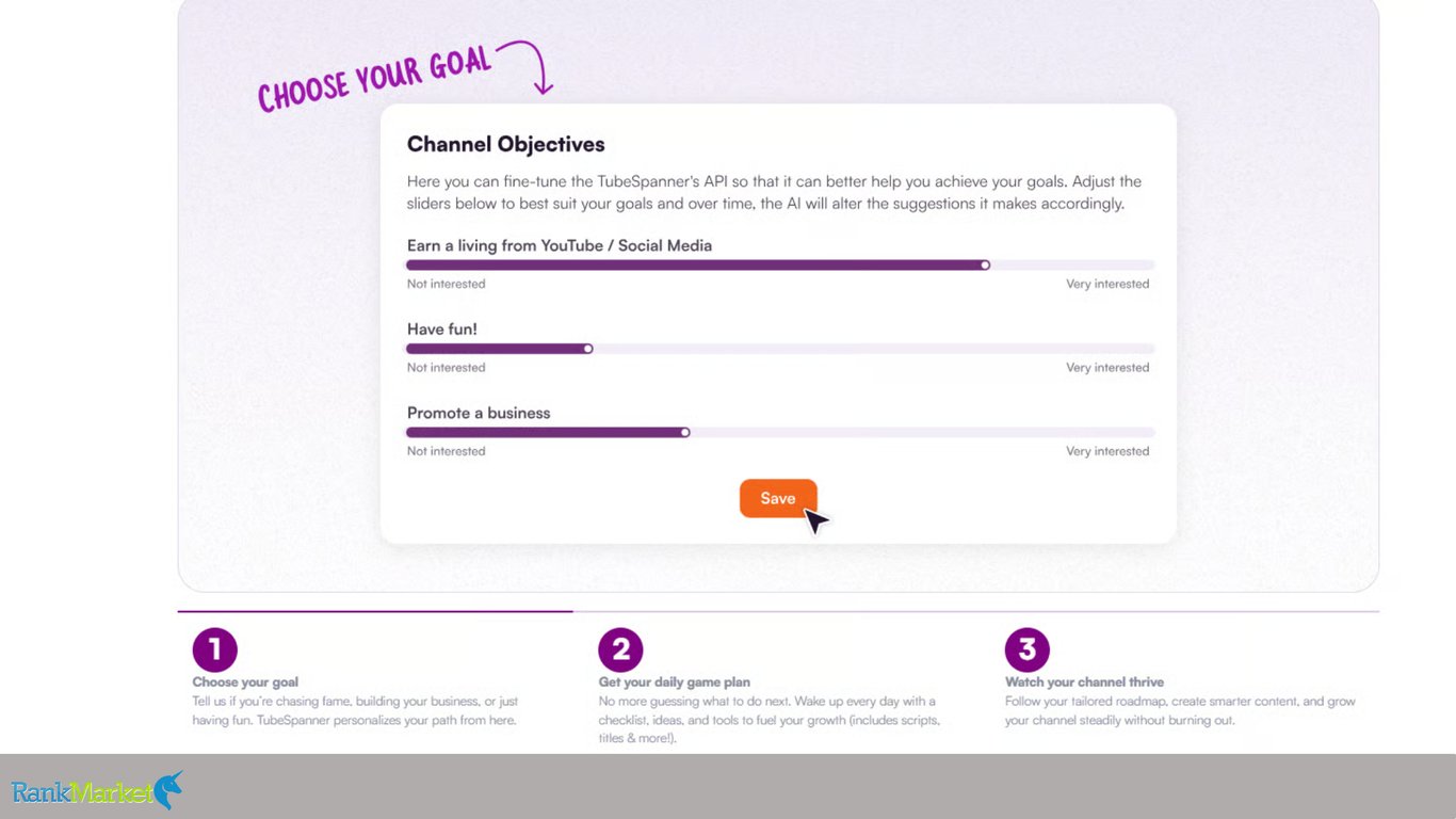 Tubespanner-Channel-Objectives-Setup-Showing-Business-Promotion-And-Monetization-Goals