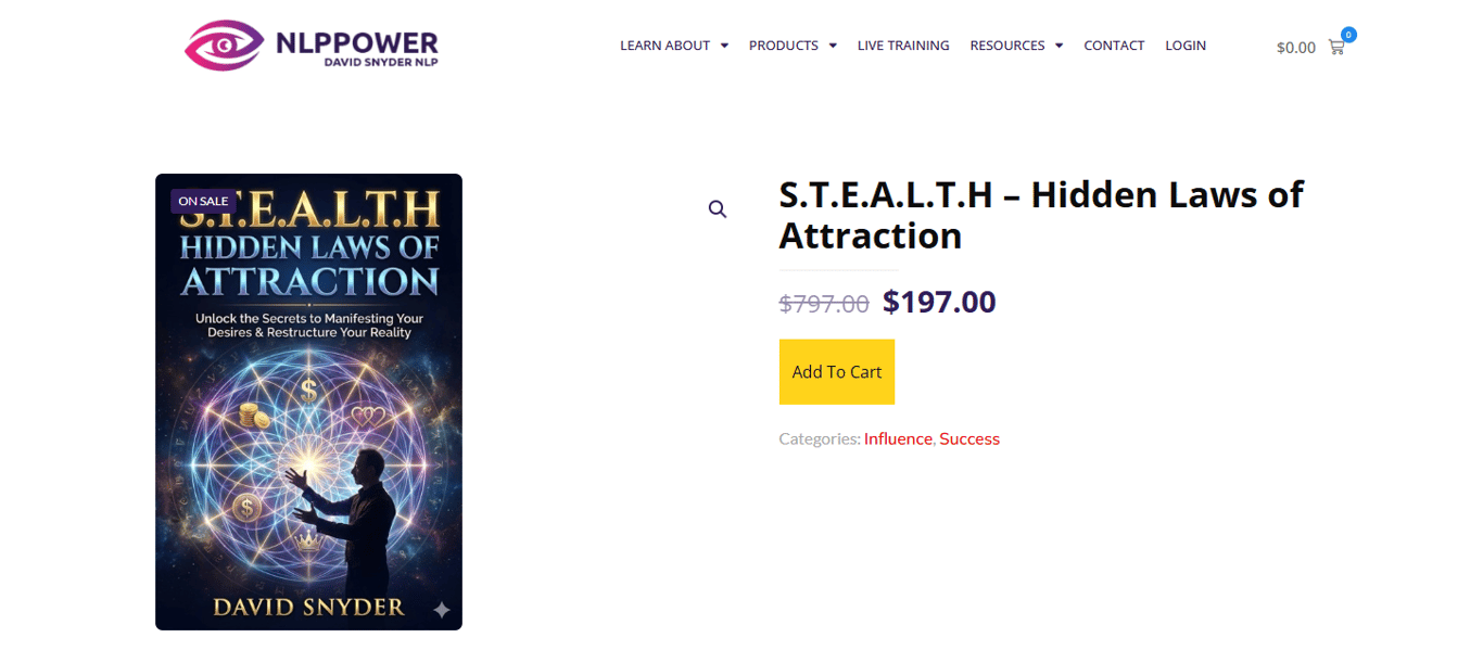 david-snyder-stealth-hidden-laws-of-attraction-official-course-homepage-portal