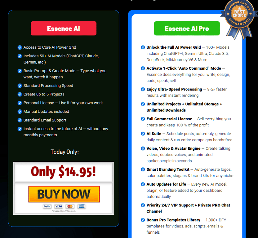 Essence AI pricing