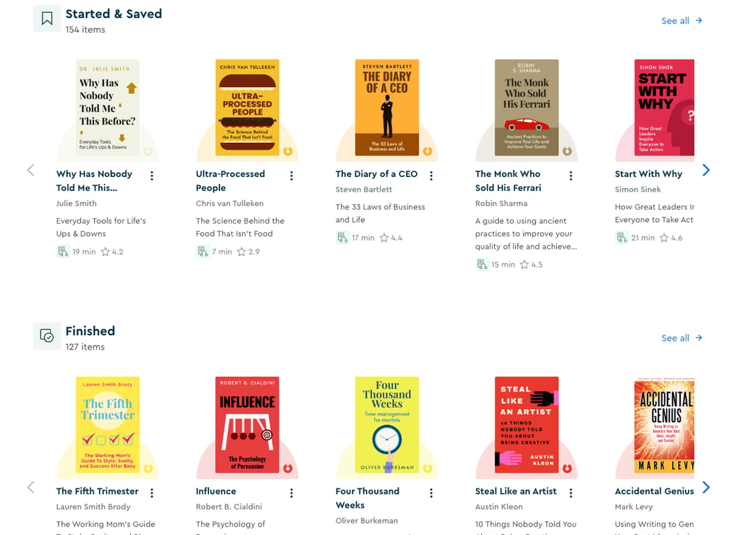 Blinkist features