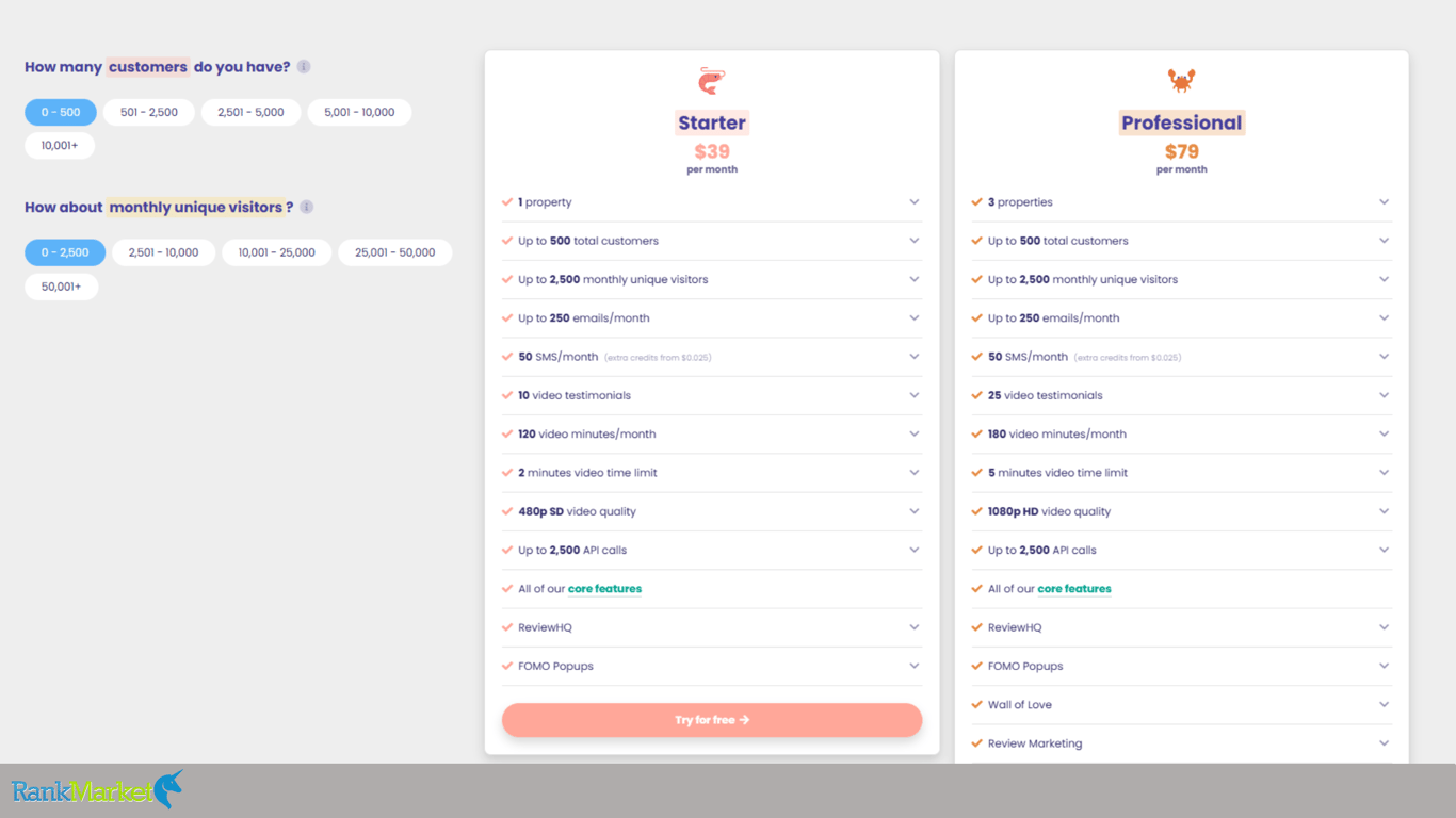 Endorsal-Pricing