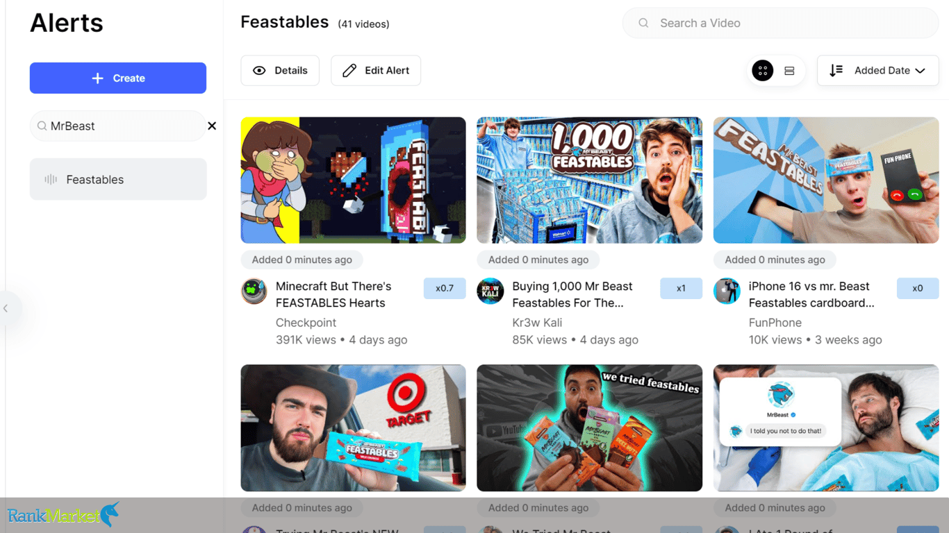 Interface Set Up Content Alerts On Viewstats Pro With Filters For Topics, Views, Keywords, And Video Types.