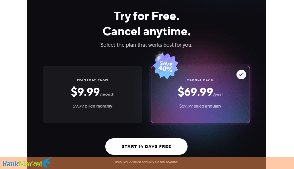 Brain.fm Pricing