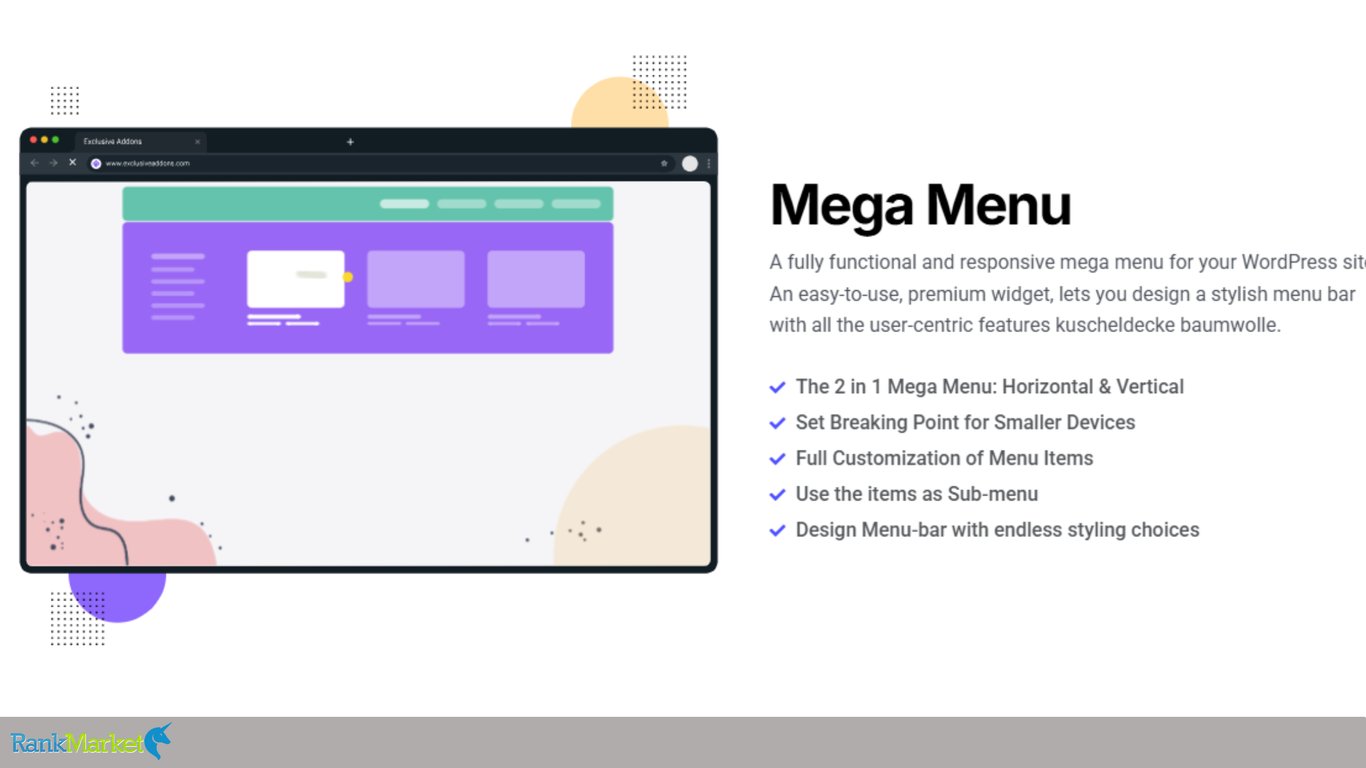 Exclusive Addons Mega Menu Feature For Building Professional Multi Level Navigation