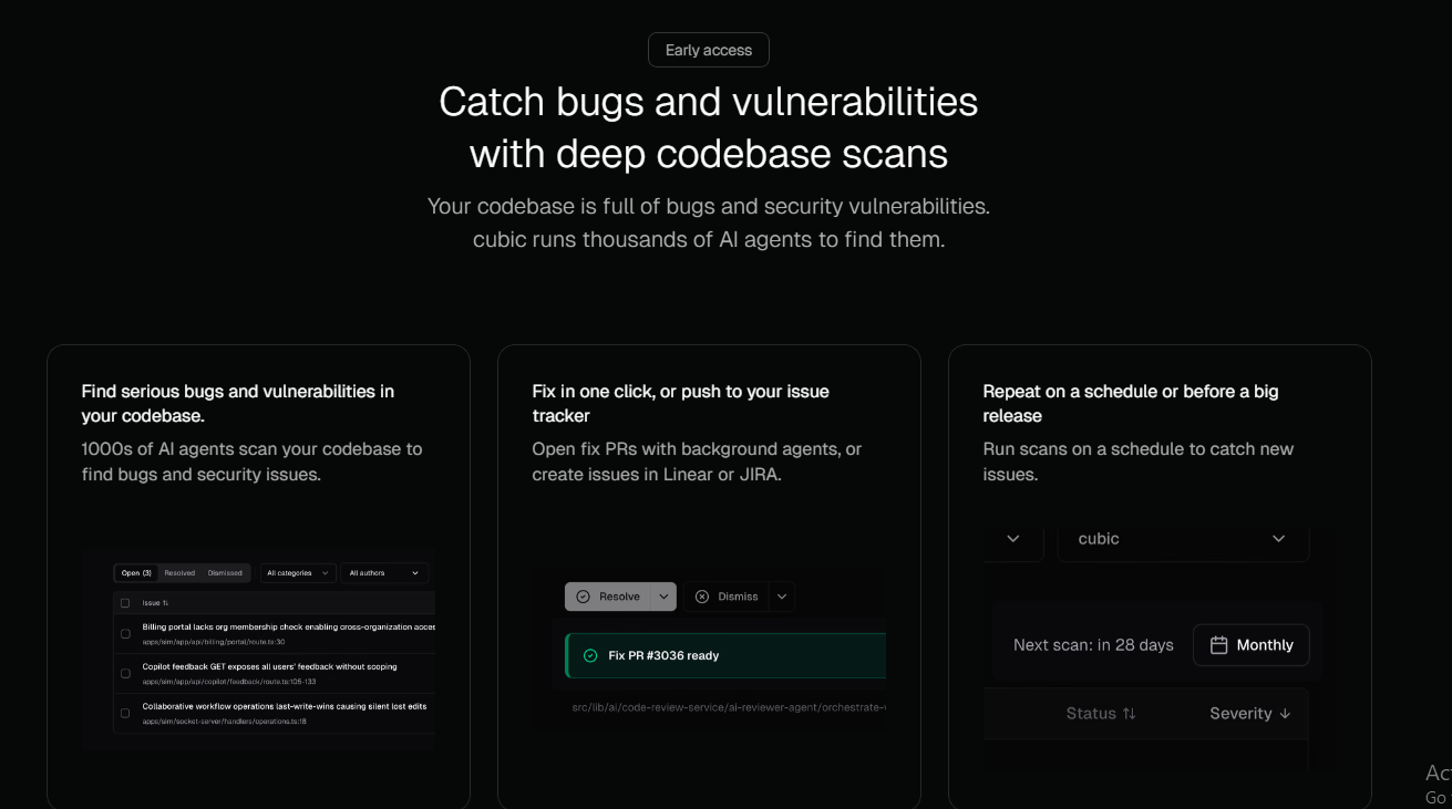 Cubic AI features