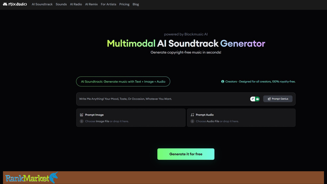 Mixaudio Home – Ai Tool To Separate Background Music And Vocals.
