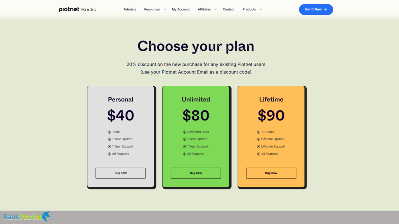 Piotnet-Bricks-Pricing-Premium-Wordpress-Builder