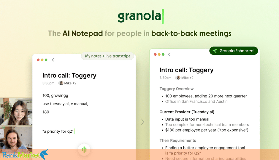 Granola Ai Productivity App Interface
