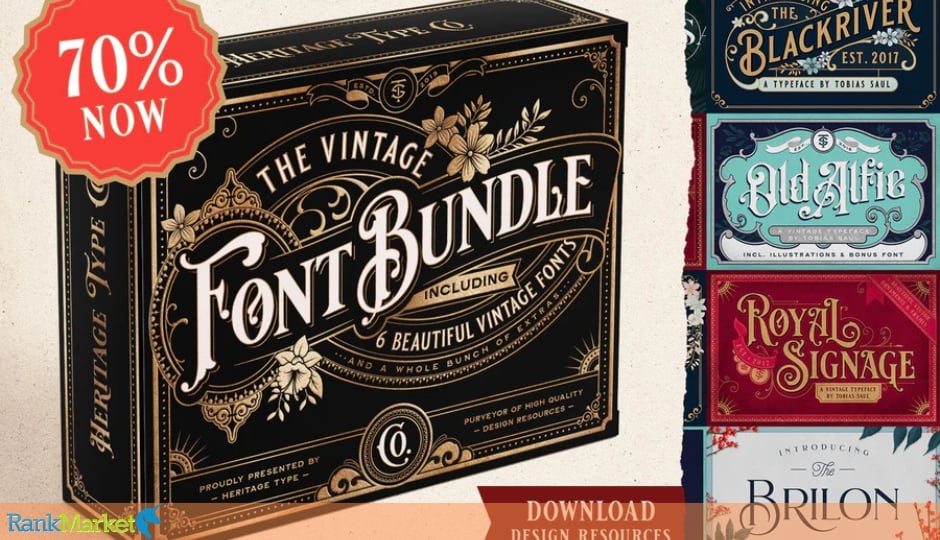 Vintage Font Bundle