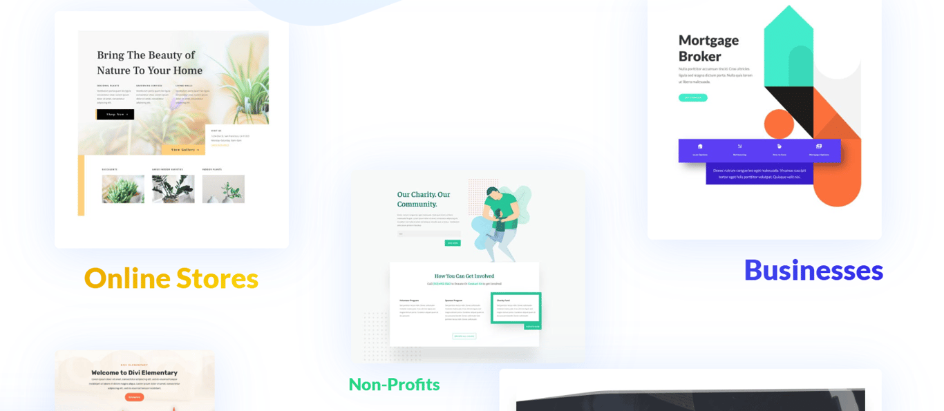 Divi Theme visual builder showing real-time frontend editing on WordPress