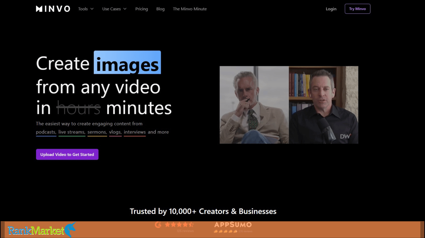 Minvo Pro Software Homepage - Ai Tool To Cut Long Videos Into Viral Clips.
