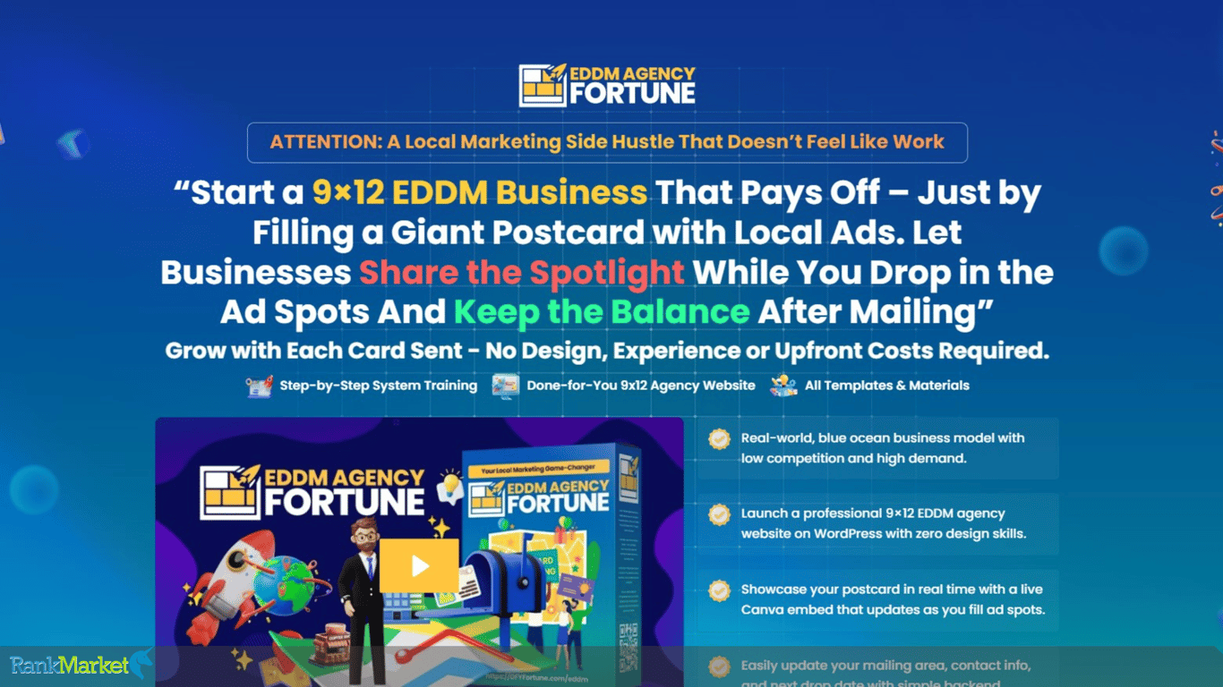 Professional 9X12 Eddm Agency Website Template For Local Marketing
