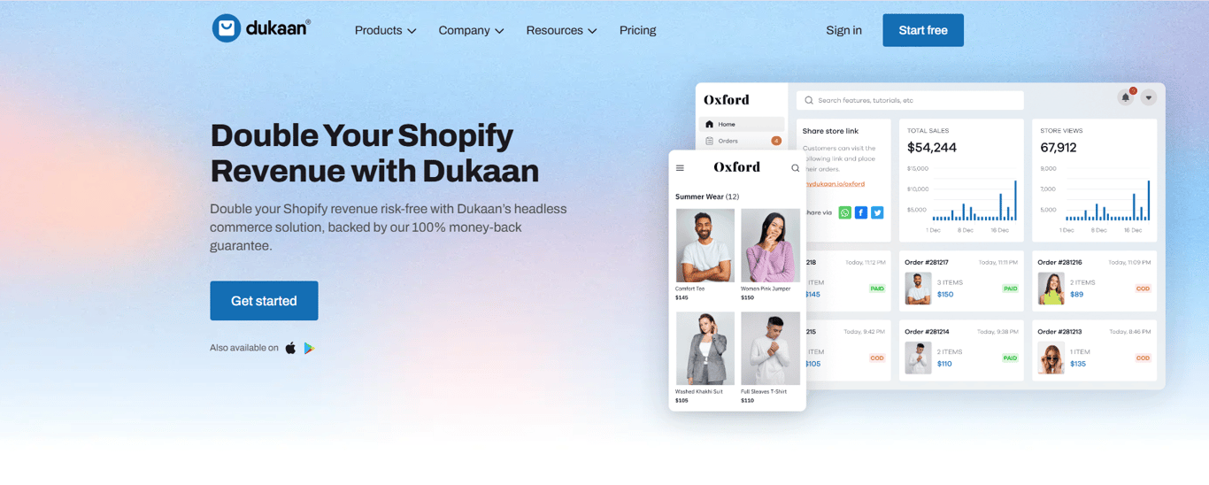 dukaan-landing-page-ecommerce-platform-overview