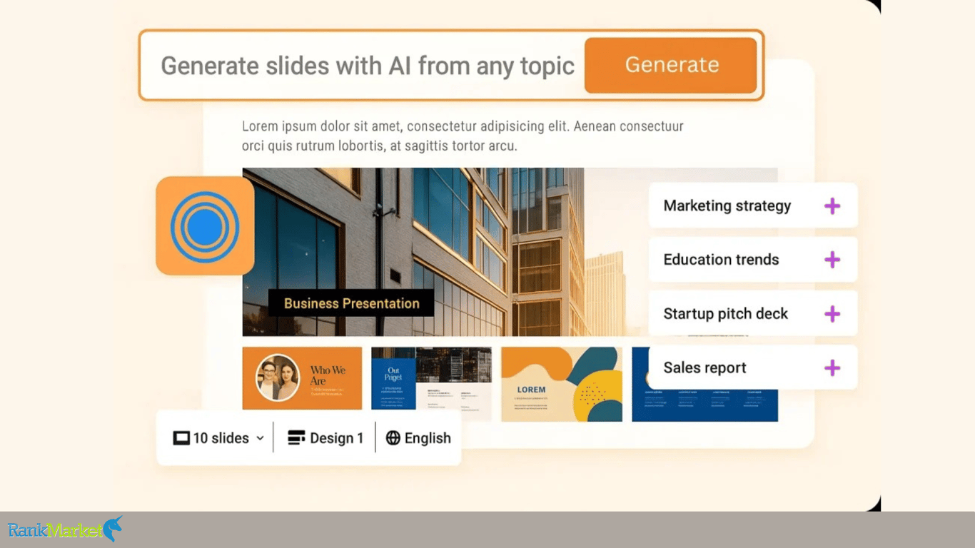 Sliderobo Generating A Presentation From A Keyword