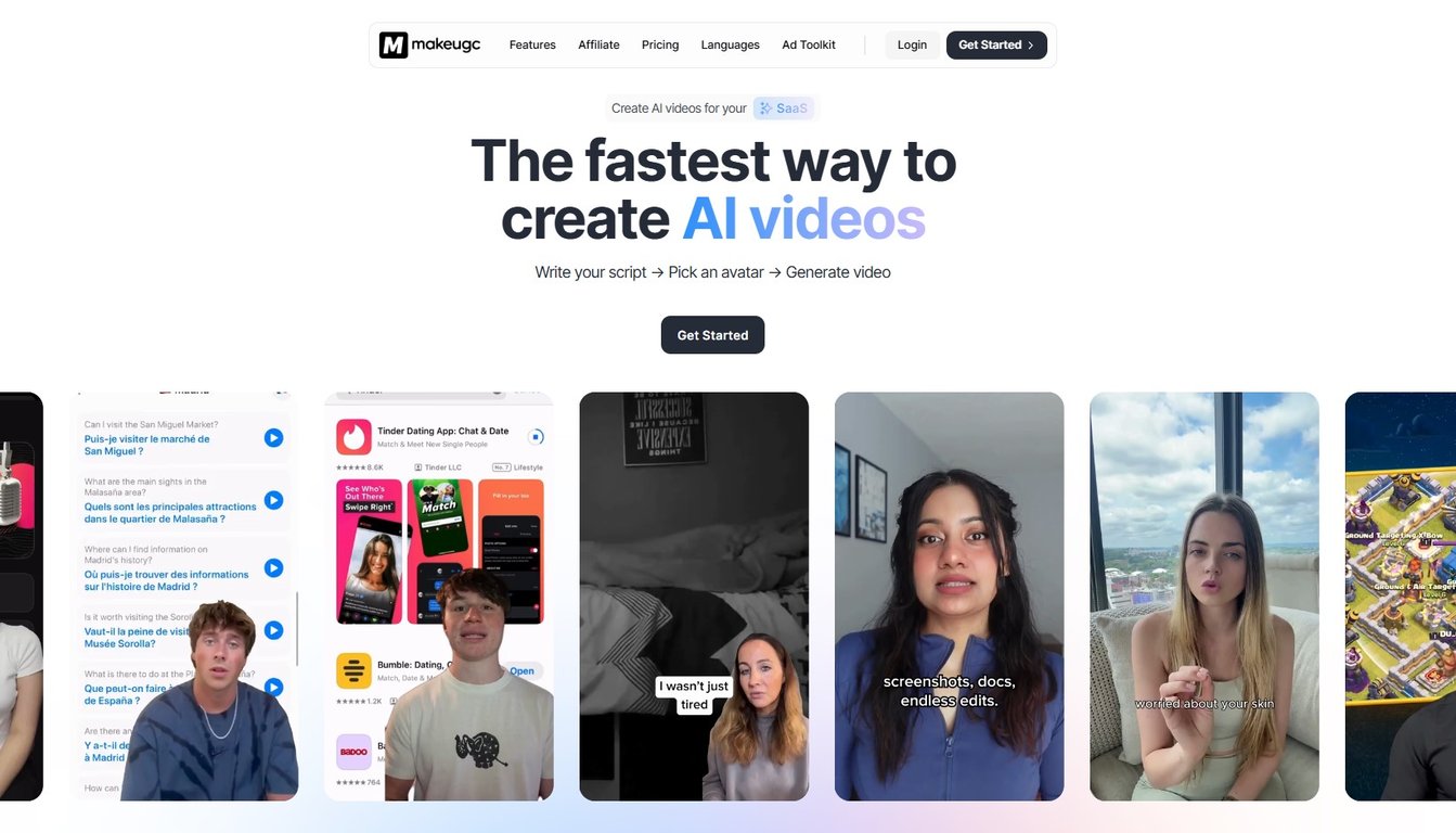 MakeUGC Homepage